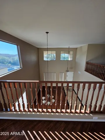 a view of wooden stair