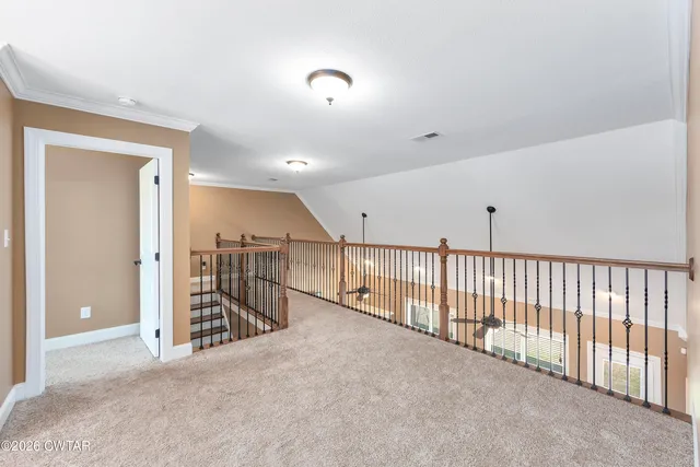 a view of a hallway with entryway