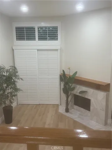 a bathroom with a sink vanity and a mirror