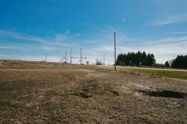 a view of a yard with an ocean view