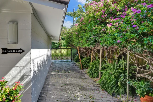 a view of path along with wooden door