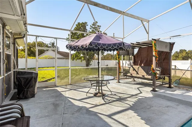 a house view with a outdoor space