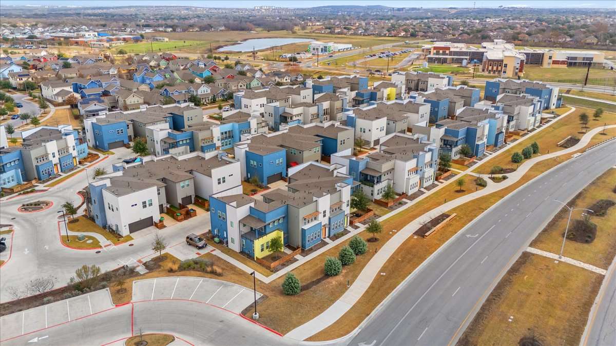 9015 Cattle Baron Path, Unit 1203 Austin, TX 78747 - Photo 22 of 23 Aerial perspective of suburban area