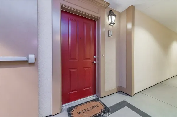 a view of elevator with hallway