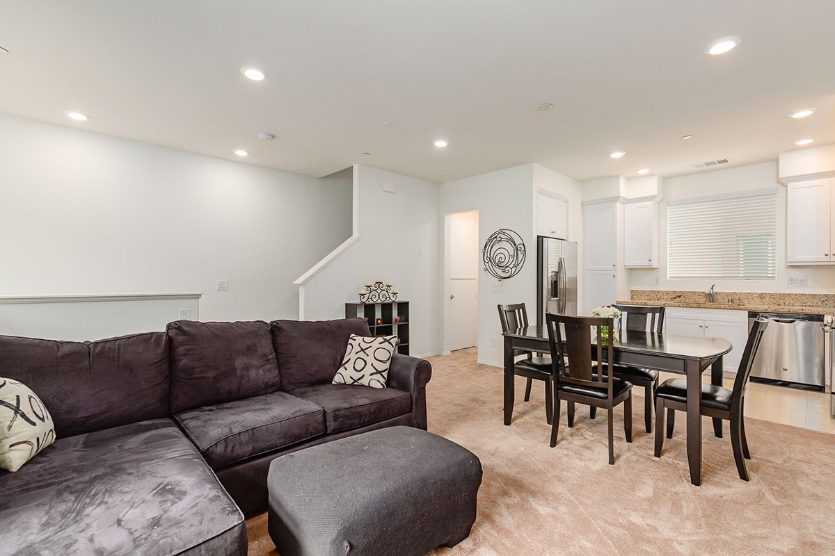 2770 Sparta Road, Unit 2 Chula Vista, CA 91915 - Photo 9 of 25 View #4 of Open Living Area! Hallway in the center of the Photo leads to the Guest Bath!