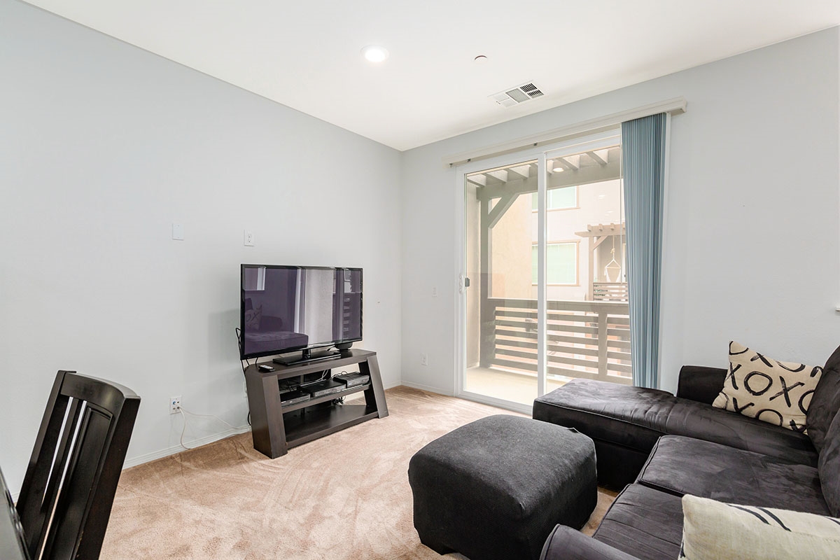 2770 Sparta Road, Unit 2 Chula Vista, CA 91915 - Photo 10 of 25 Living Area looking towards LARGE BALCONY!