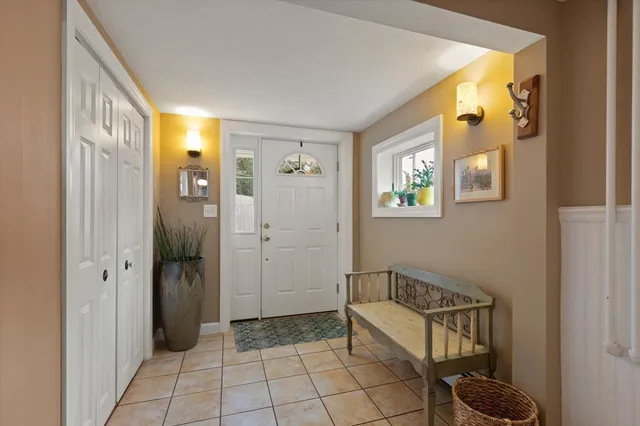 a spacious bathroom with a shower