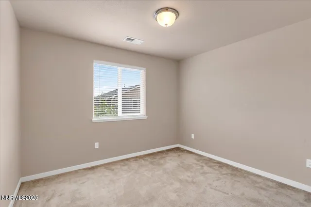 an empty room with closet