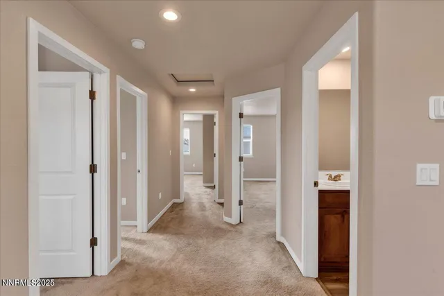 a view of hallway with window