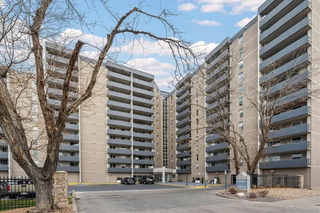 a front view of a building