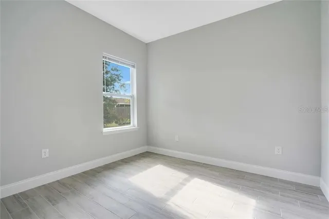 an empty room with a window