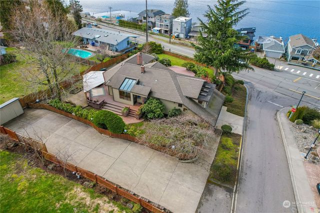 a view of a lake with a mountain view