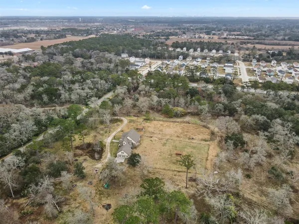 an aerial view of forest