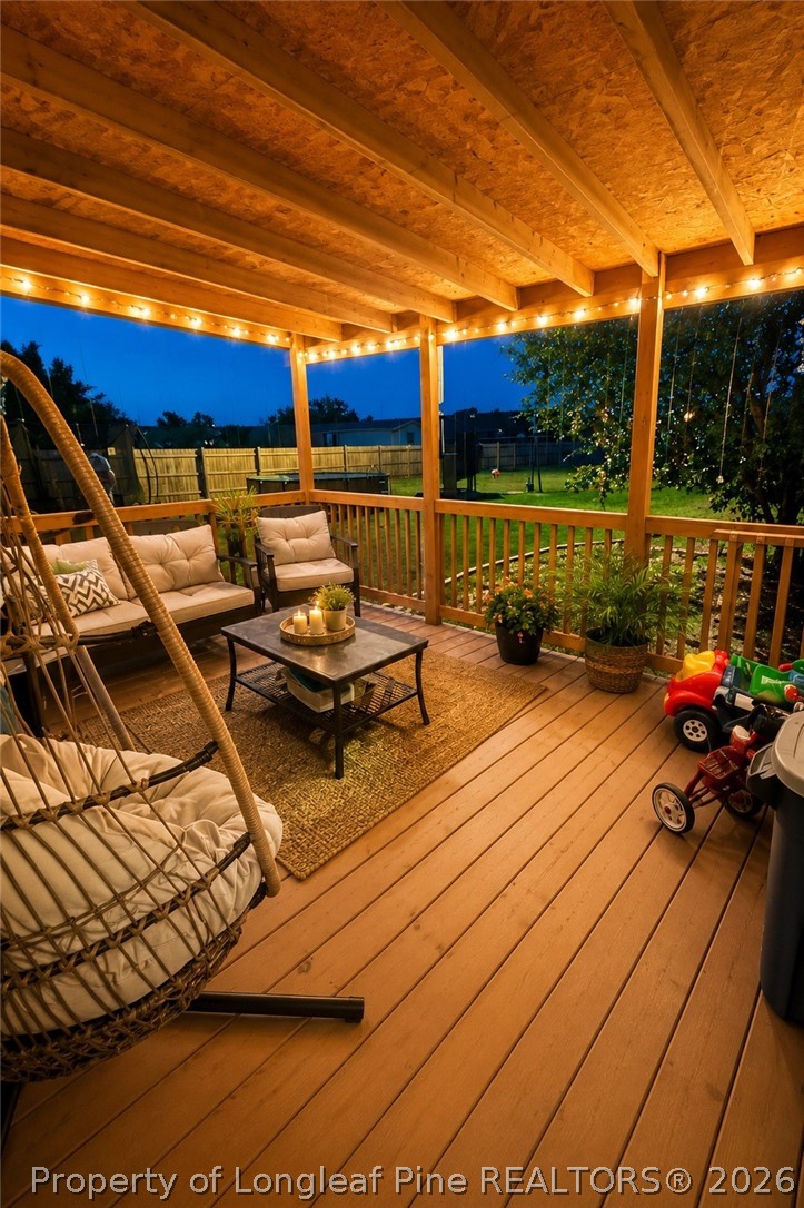 466 Ralph Hunt Boulevard Orrum, NC 28369 - Photo 14 of 17 a view of a terrace with seating space