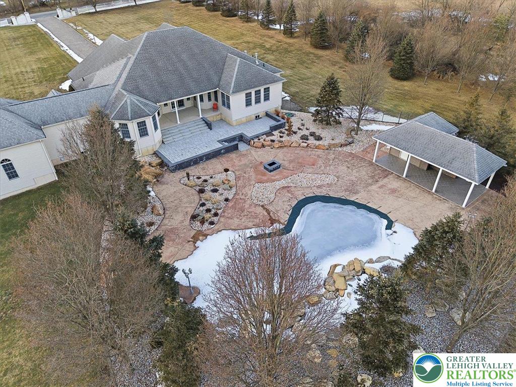 901 Meyer Road Nazareth, PA 18064 - Photo 15 of 80 an aerial view of a house with yard and lake view