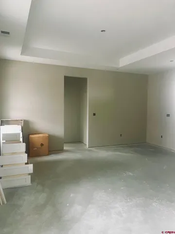 a view of a room with a couch