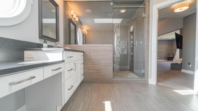 a view of a livingroom with furniture and a window