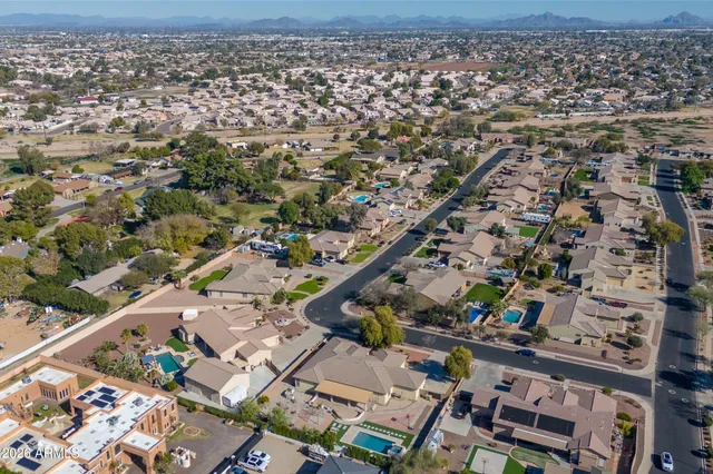 an aerial view of a city