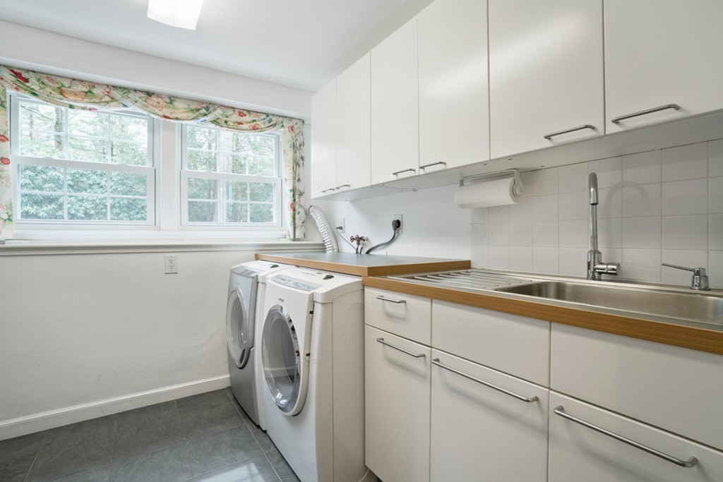 51 Baskin Road Lexington, MA 02421 - Photo 24 of 28 a utility room with sink dryer and washer
