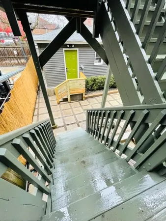 a view of an outdoor space and deck