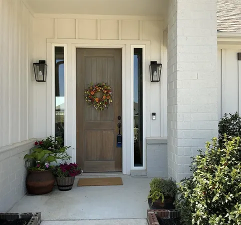 a front view of a house with entryway