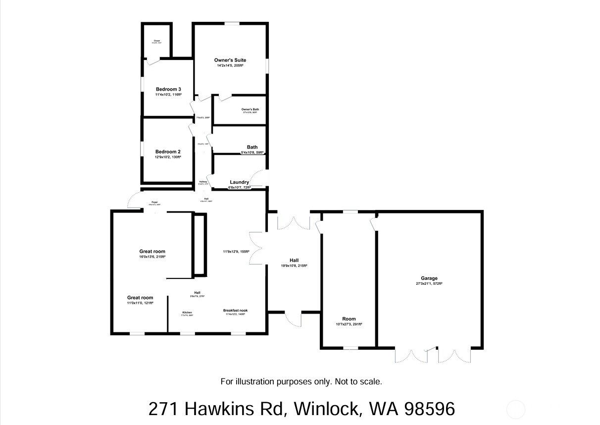 271 Hawkins Road Winlock, WA 98596 - Photo 26 of 26 a picture of a floor plan