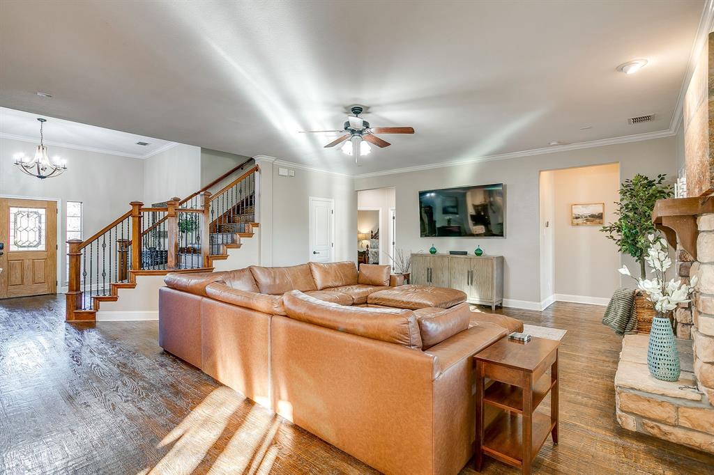 1249 Handkerchief Way Fort Worth, TX 76052 - Photo 10 of 40 a living room with furniture and a flat screen tv