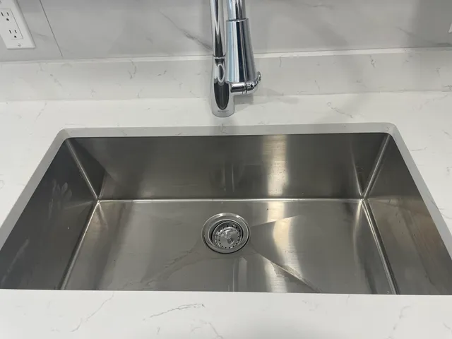 a close view of sink