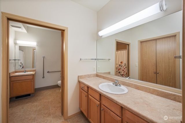 an empty room with a closet