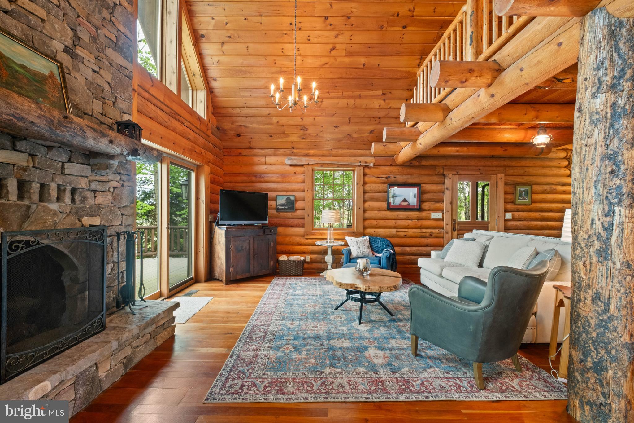 125 Ruta Lane Swanton, MD 21561 - Photo 15 of 77 Main Level Living Room - Stunning Log Home