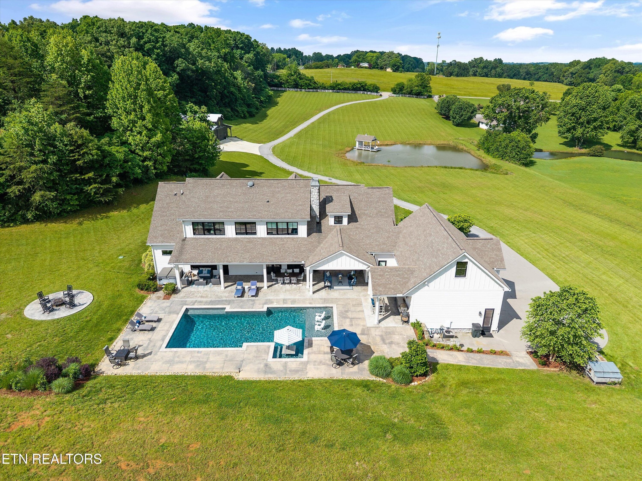 1748 Raulston Road Maryville, TN 37803 - Photo 54 of 59 an aerial view of a house with a garden and lake view