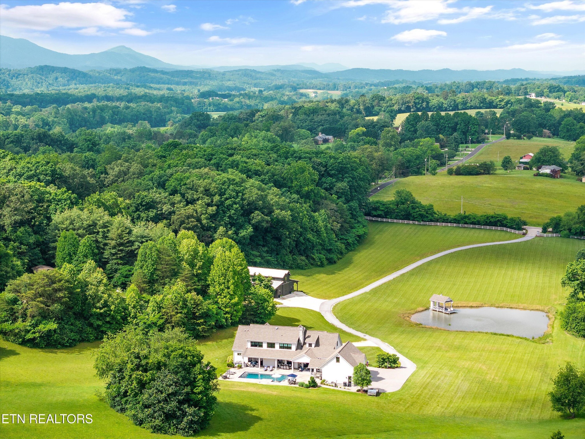 1748 Raulston Road Maryville, TN 37803 - Photo 56 of 59 an aerial view of a house with a garden and lake view