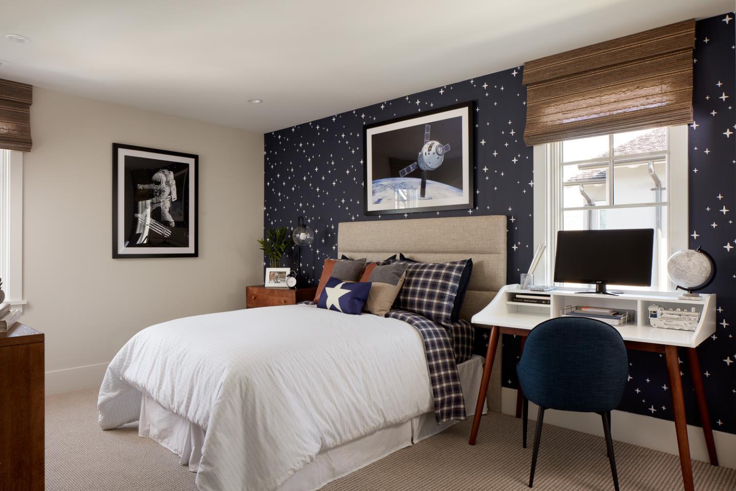 2108 Cully Place San Jose, CA 95124 - Photo 21 of 35 a bedroom with a bed and a flat screen tv