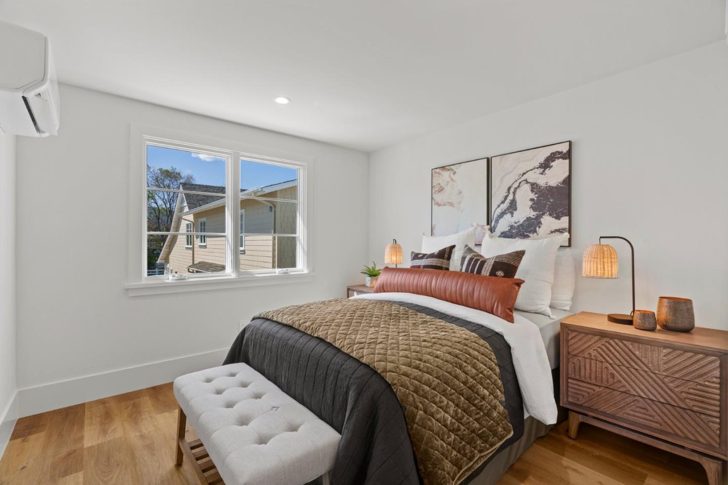 2108 Cully Place San Jose, CA 95124 - Photo 32 of 35 a bedroom with a bed and wooden floor