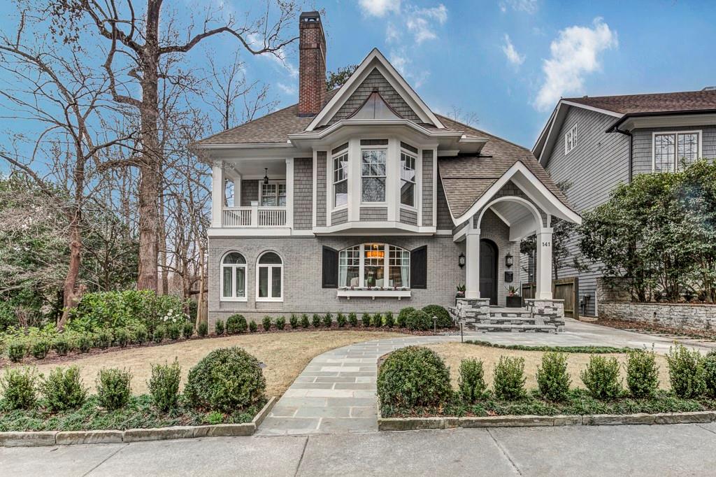 a front view of a house