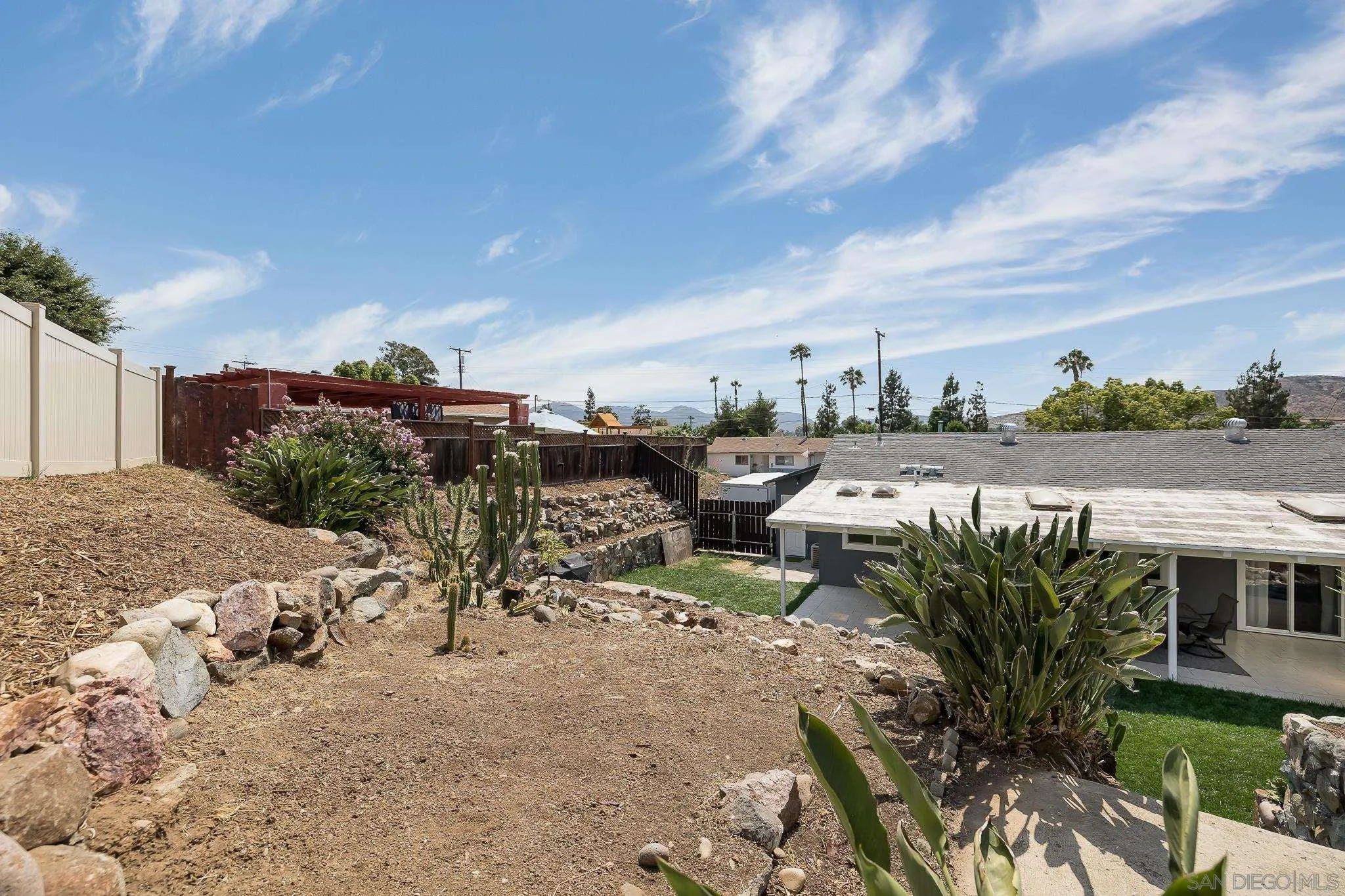 9731 Domer Road Santee, CA 92071 - Photo 30 of 32 a view of a yard and ocean view