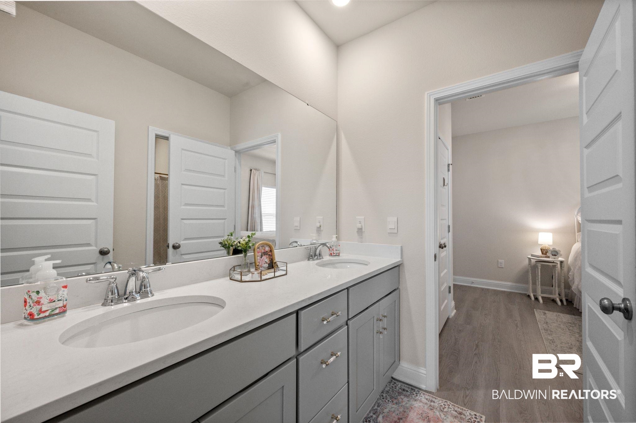 681 Calibre Street Fairhope, AL 36532 - Photo 11 of 56 Bathroom with vanity and hardwood / wood-style floors