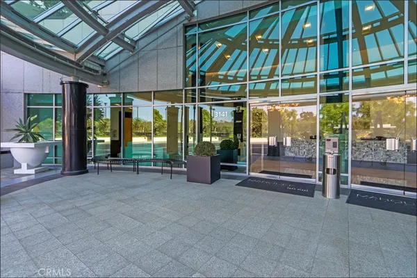 a area with glass door