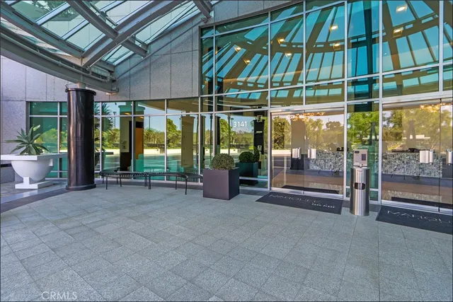 a area with glass door