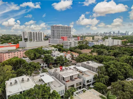 an aerial view of multiple house