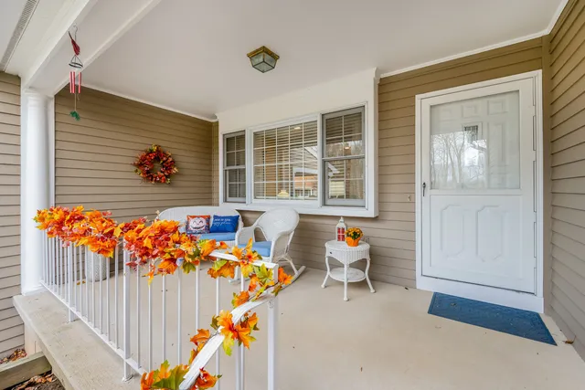 a outdoor space with furniture