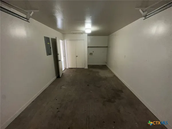 a view of a garage