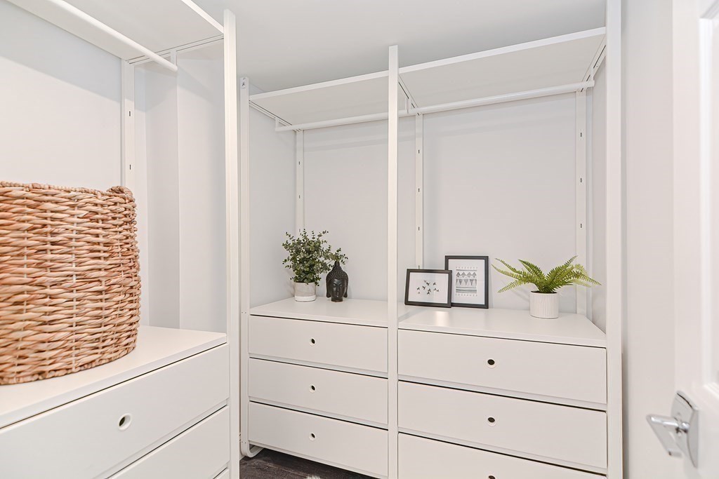 287 Cherry Street, Unit 1 Newton, MA 02465 - Photo 18 of 30 a view of cabinets hardwood vanity and a potted plant