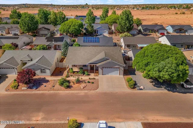 an aerial view of multiple house