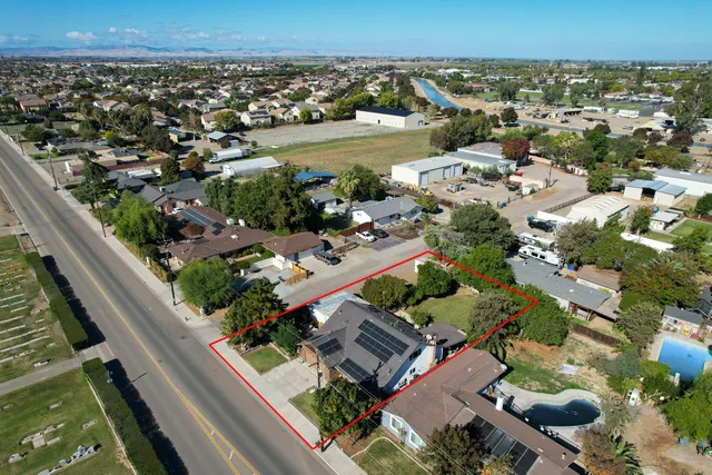 an aerial view of a city