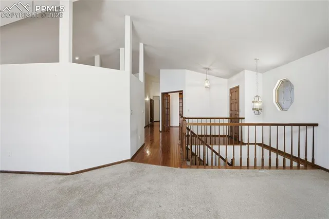 a view of a hallway with entryway