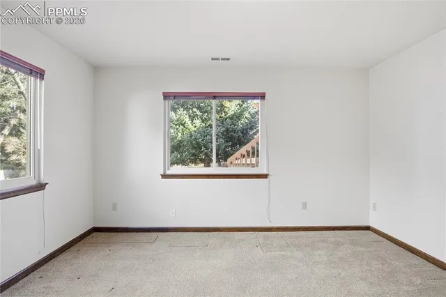 an empty room with a window