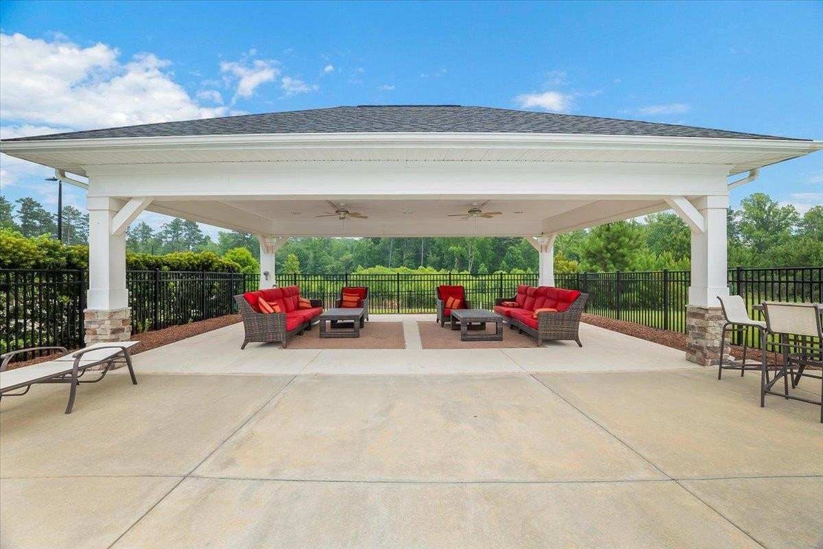 203 Zante Currant Road Durham, NC 27703 - Photo 25 of 28 The shaded cabana area with ceiling fans, helps keep you cool if you prefer to stay dry. A well designed pool area. Cabana Area