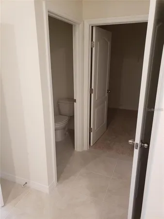 view of a bathroom with a toilet