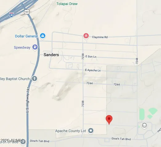 $7,499 | Xx Xx Arizona Park Estates, Unit LOT 266, Sanders, AZ 86512